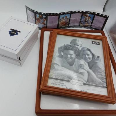 (3) Fetco International Picture Frames, Stylized Frame, & (3) Large Wooden Frames
