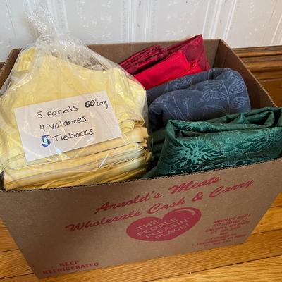 Linens Mystery Lot ft. Curtains, Tablecloths & King Size Bed Sheets