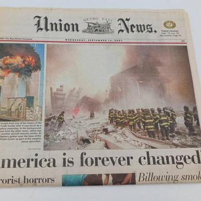 (2) September 12th 2001 Newspapers