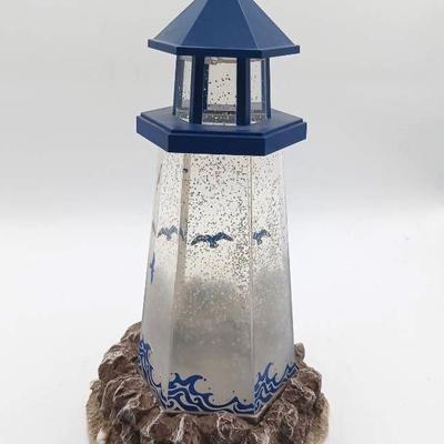 Lighthouse Glitter Globe Lamp
