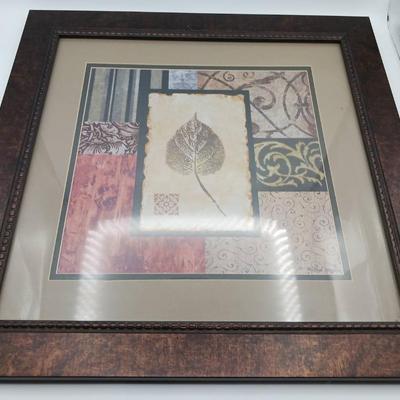 Kohl's Framed Leaf Design Painting 