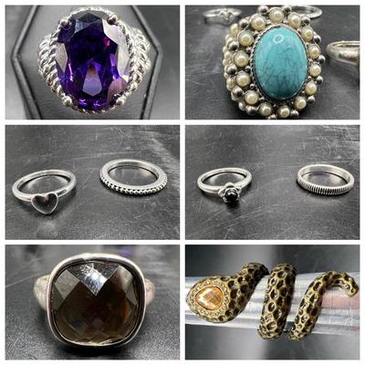 (8) Costume Jewelry Rings ft. NRT & NVC