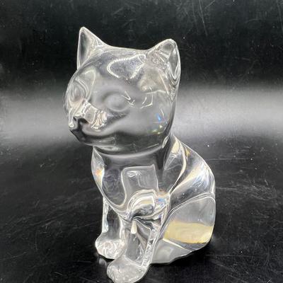 Princess House 24% Lead Crystal Cat Figurine