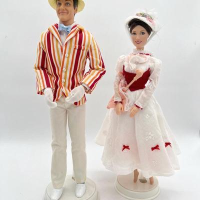 1993 Mattel Mary Poppins & Bert Dolls