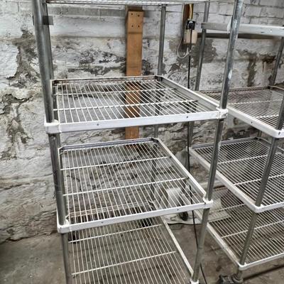 62” Four Tier Rolling Metal Storage Shelf