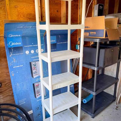 Tall White Plastic Shelf