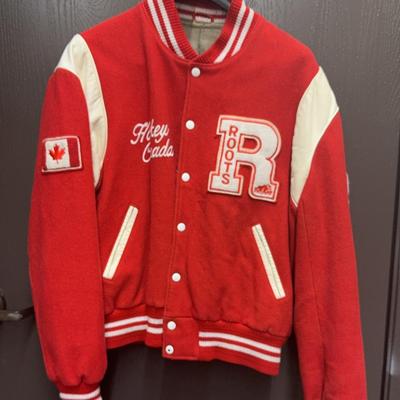 1990 Team Issued Canada IIHF Hockey World Championships Roots Jacket Size XL