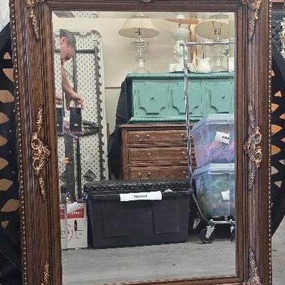 46 Inch X 34 Inch Framed Mirror