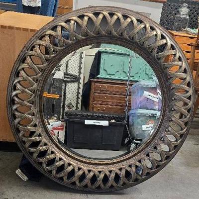 46 Inch Round Framed Mrror