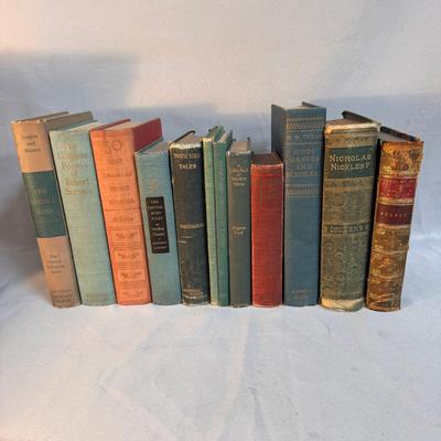 Vintage Book Lot – Classic Literature & Poetry – 12 Antique Hardcovers