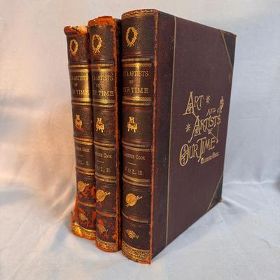 Antique 1888 “Art and Artists of Our Time” by Clarence Cook – 3 Volume Set – Lavishly Illustrated 
