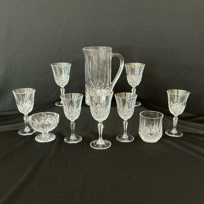 Crystal Glasses And Serving Pieces