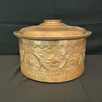 Large Decorative Copper Color Container