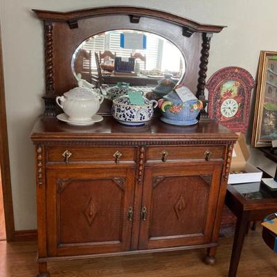 sideboard and soup tureens