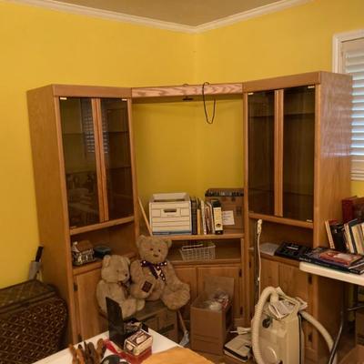 oak corner unit