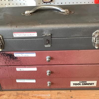 Vintage Tool Box With Tools