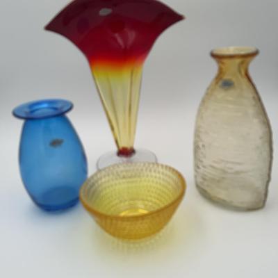 4 Pieces of Blenko Glass