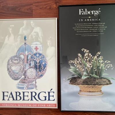 Two Framed Faberge Exhibit Posters