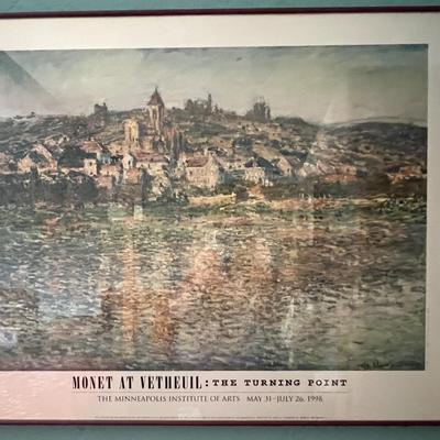 Monet at Vetheuil 1998 Exhibition Poster
