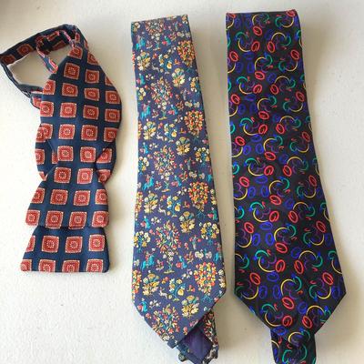 Two Silk Ties And A Bow Tie