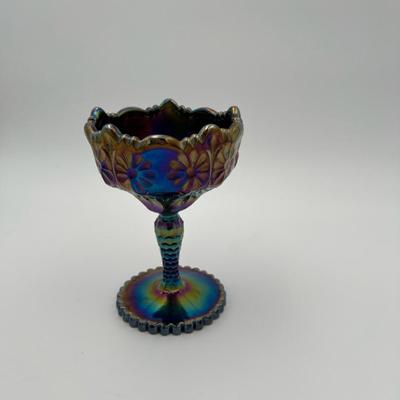 Fenton Amethyst  Carnival Glass Compote