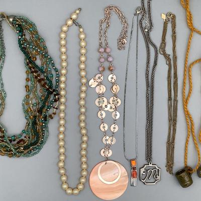 Eight Costume Jewelry Necklaces 