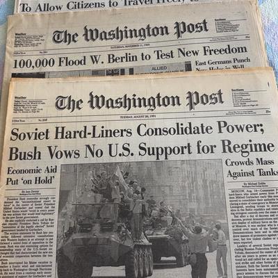 6 News Papers Pope Shot, Shuttle Blow Up, Berlin Wall