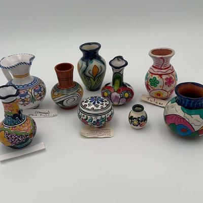 9 Various Vases And Trinkets From Mexico To US