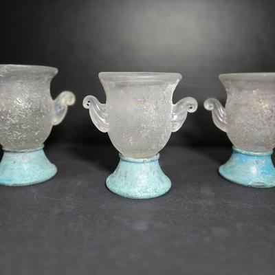 Silvestri Hand Blown Glass Candle Holders