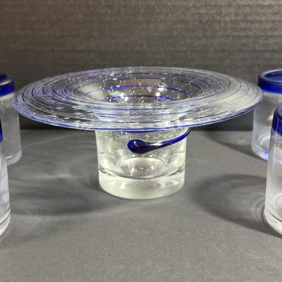 1Artland Iris Candleholder And 4 Mexican Tumblers 