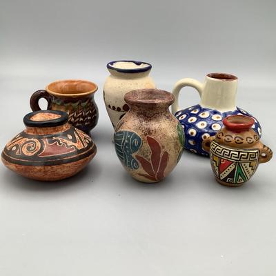 Miniature Pottery Collection - 6 Pieces 