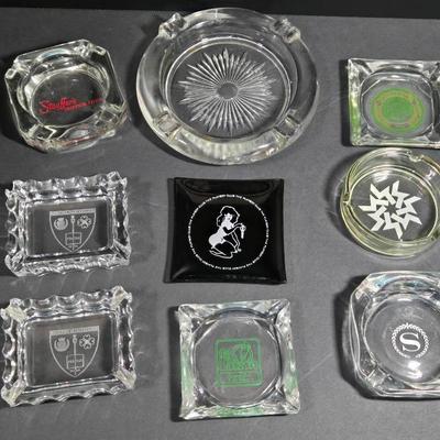 Vintage Playboy & Other Glass Ashtrays