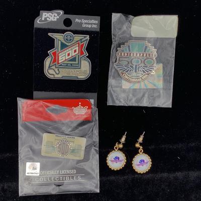 Indianapolis 500 Pins And Earrings 