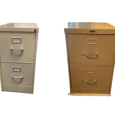 Two 2-Drawer Filing Cabinets