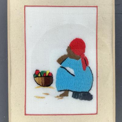 Framed Haitian Embroidery 