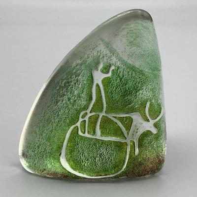 Målerås Sweden Full Lead Glass Paperweight 