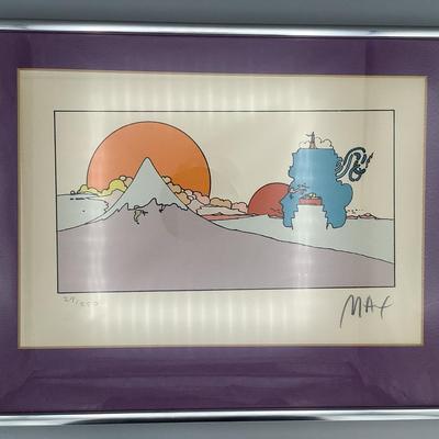 Signed Peter Max Lithograph - “Time And Space”