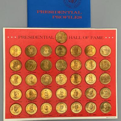 Franklin Mint Solid Brass Presidential Coin Set