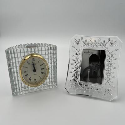 Mikasa Crystal Clock And Waterford Frame