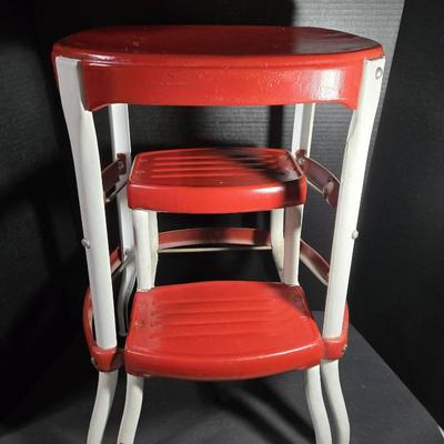 Vintage Metal Step Stool