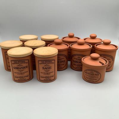 Suffolk Canister Terracotta Spice Jars 