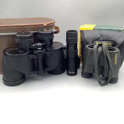 Two Binoculars And A Monocular 