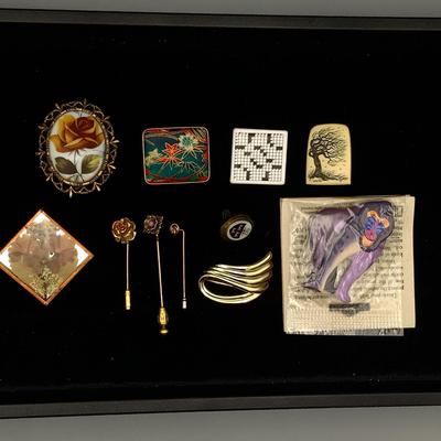 Brooch And Pin Collection - 11 Pieces 