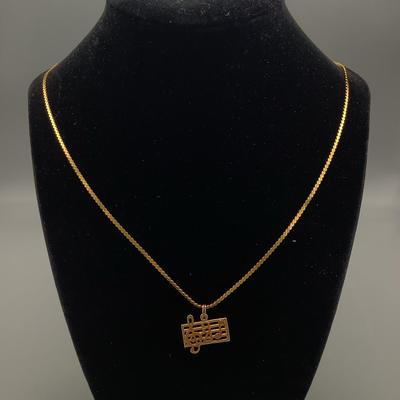 14k Gold Necklace With Charm