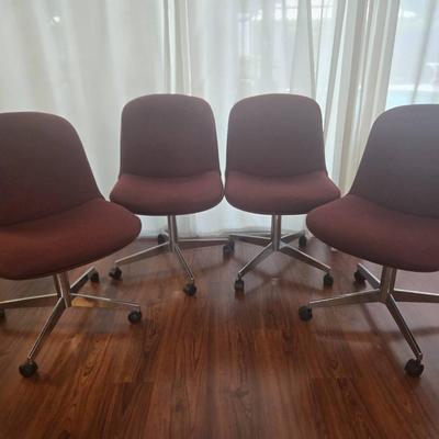 Possibly Herman Miller Mid-Century Swivel Shell Chairs