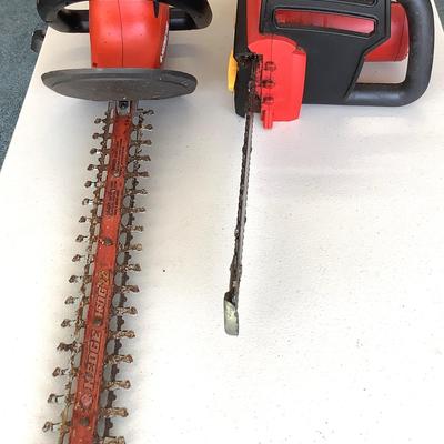 Homelite Electric Chainsaw And Black & Decker Hedgehog 