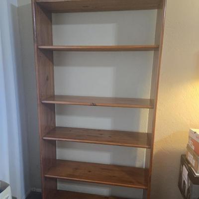 Solid Wood Book Shelf With Adjustable Shelves