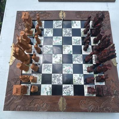 Handcarved Chinese Chess Set