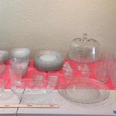 1980s Princess House Fantasia Poinsettia glass Dishes Lot