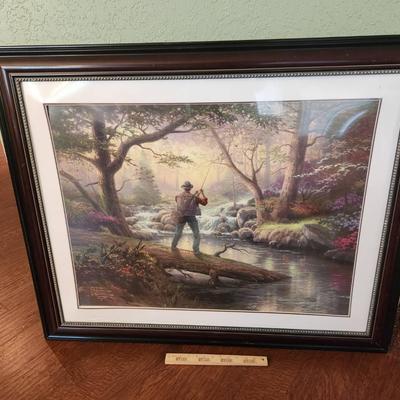 Thomas Kinkade "It Doesn't Get Much Better" Framed Print - 45x37"